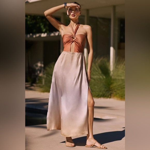 NWT Boamar Stepaway Halter Maxi Dress - Picture 1 of 3